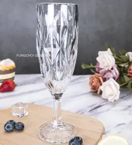 6 Unzen 170ml gravierte Kristall becher trinken Weinglas Tasse Herstellung Champagner Gläser Wein