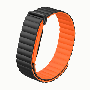 สายรัดข้อมือซิลิโคนแม่เหล็กกันน้ำแบบ OEM ใช้แทนได้ ใช้งานร่วมกับ Fitbit Air ได้ - Product Image 3
