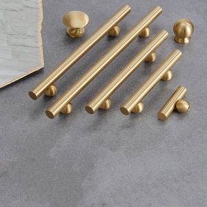 Single Long Hole Solid Brass Furniture Hardware Modern <b>Dresser</b> Pull Handle <b>for</b> Bedroom Cabinets Drawers <b>for</b> Clothes Shoes - Product Image 6