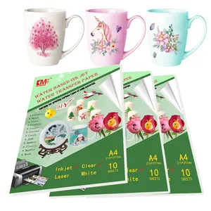 DIY A4 For Inkjet Printer Clear white transparent WaterSlide Decal Paper DIY Water Transfer Paper print