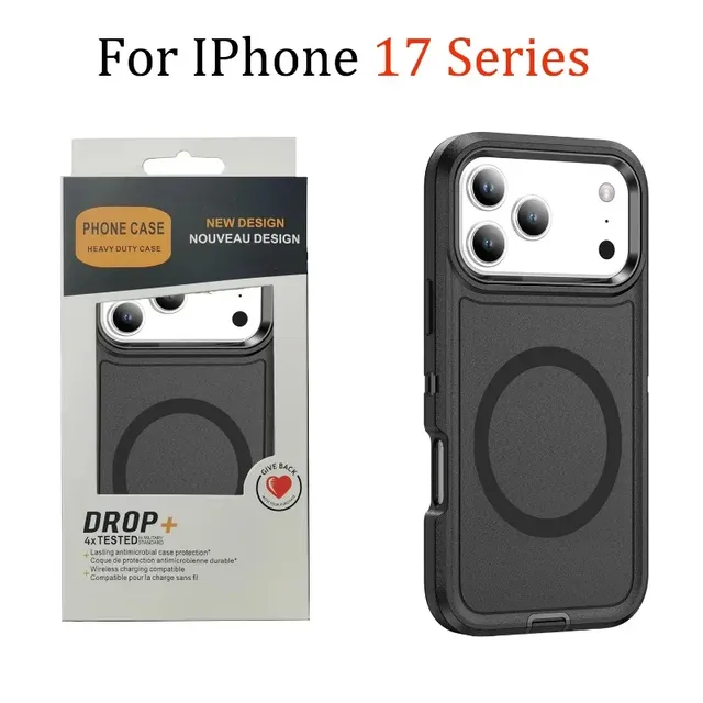 3IN1 Heavy Duty Armor Case for 15/14/16/17/18 Magnetic TPU PC Anti-Fall