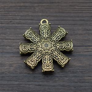 チベットマンダラペンダントロータスチャームネックレスジオメトリスピリチュアルお守り宗教ジュエリー - Product Image 5