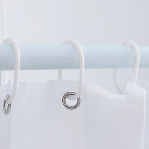 Rideau de douche de salle de bain imperméable en PEVA avec aimant, couleur blanc pur, doublure de rideau de douche - Product Image 4