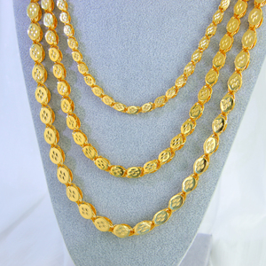 Collar Largo de Lujo Estilo Hip Hop, 100 cm, Chapado en Oro de 21k, Collar de Latón para Hombre y Mujer, Joyería para Fiesta - Product Image 6
