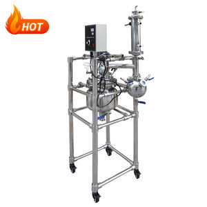 5L กาต้มน้ำสแตนเลสสำหรับทำปฏิกิริยาถังปฏิกรณ์แบบมีปลอกสเตนเลสสตีลเครื่องปฏิกรณ์เคมี100L - Product Image 4