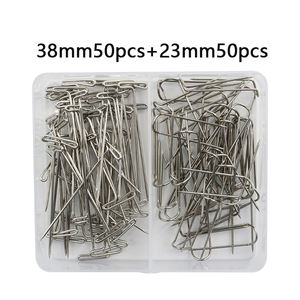 Uニードル23mmとTニードル38mmダブルボックスセット100個ウィッグヘアエクステンションソーイングピン23mm + 38mmソーイングニードル - Product Image 4