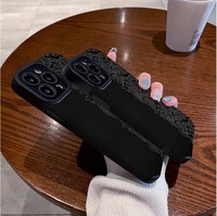 Étui de protection pour téléphone portable en cuir artificiel TPU avec impression de motif de nuage porte-bonheur pour iPhone Xs 11 12 13 14 15 16 17 18 Pro Max