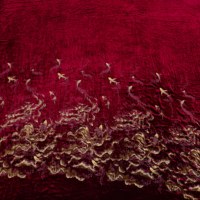 Nouveaux designs 2026 – Tissu en velours de soie/coton imprimé métallisé tissé, doré, écologique, respirant, pour robes, diverses couleurs