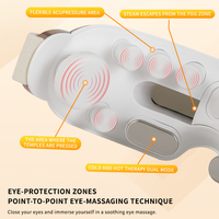 Masajeador Ocular Multipunto de 3 Modos con Compresa Fría y Caliente, Atomización a Baja Temperatura, Música Bluetooth, Transmisión de Voz y Control de Temporizador