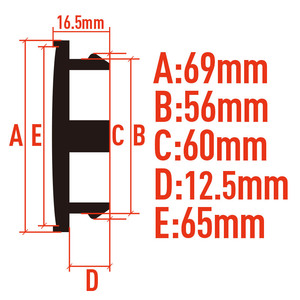 工厂批发ABS材质69mm外径60mm内径汽车改装轮毂盖电镀黑色轮罩 - Product Image 6