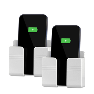 Universal Portable Home Living Room <b>Plastic</b> Wall Mount Double Tier Multi-functional Phone Holder <b>Rack</b> - Product Image 1