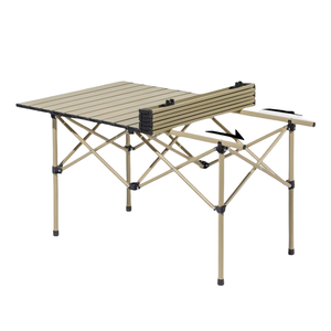 Table de camp pliante en acier au carbone portable personnalisée avec chevalets Table à manger de pique-nique pour 4-8 personnes pour le camping en plein air - Product Image 1