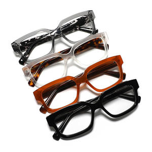 Monture de lunettes carrée Conchen en TR90 avec branches en acétate, monture complète, unisexe, tendance mode, verres plats 8939C - Product Image 2