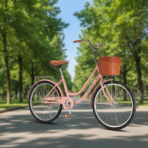 <span class=keywords><strong>Bicicleta</strong></span> Urbana de Acero de Una Velocidad, 24/26 Pulgadas, para Mujer, Fabricada en China por OEM - Product Image 1
