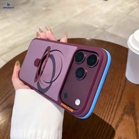 Casing iPhone 17 Pro Max untuk Apple dengan Dudukan Magnetik MagSafe, Casing Ponsel Wanita