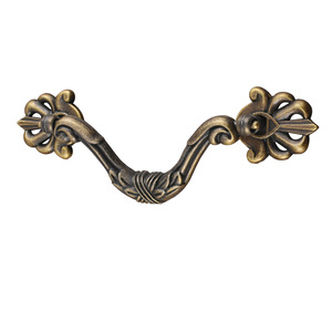 Poignée de porte d'armoire de style antique en alliage de zinc bronze, forme barre traditionnelle, espacement des trous de 111 mm, quincaillerie de meubles durable - Product Image 5