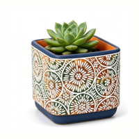 Pot de fleurs en céramique et ciment, petit pot pour plantes succulentes, herbe, décoration de jardin