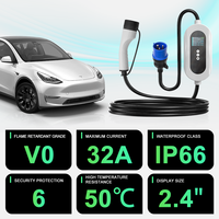 Chargeur portable OEM ODM 7kW 32A à courant réglable, chargeur AC d'urgence Type 2 pour véhicule électrique BYD