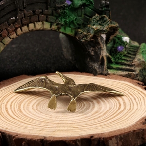 Adorno Único de Pterodáctilo Jurásico de Latón, Mascota de Té de Dragón Volador para Oficina y Decoración - Product Image 1