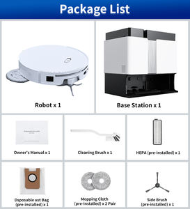 مكنسة روبوت ذكية للتنظيف والمسح بقوة شفط 15000 باسكال مع تحكم عبر تطبيق تويا ومحطة تنظيف ذاتي - Product Image 5