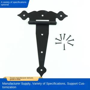 Bisagra de Metal decorativa negra grande y duradera, bisagras resistentes en forma de T de 180 grados para ventanas de madera, cobertizo, puerta de valla de salvado - Product Image 4