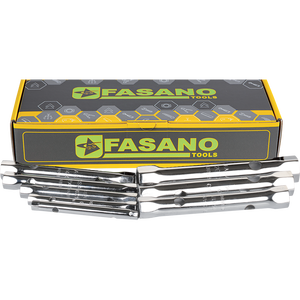 Fasano Tools Combination Wrench <b>Set</b> 8 <b>Pc</b> Metric Chrome Vanadium Steel Auto Repair - Product Image 1