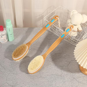 <span class=keywords><strong>Brosse</strong></span> pour le corps en crin de cheval à <span class=keywords><strong>long</strong></span> <span class=keywords><strong>manche</strong></span>: idéale pour le lavage du corps et l'exfoliation, fournitures de bain indispensables - Product Image 3