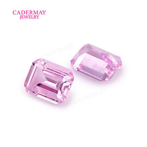 गर्म बिक्री चेरी फूल गुलाबी प्रयोगशाला सैपफायर 3*4 मिमी से 13*18 मिमी पेसर कुशन मेराल्ड कट आकार रत्न सिंथेटिक नीले रंग - Product Image 2