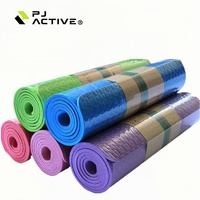 PINJIAN Tapis de yoga personnalisés en gros, tapis de fitness en EVA antidérapant, tapis de yoga épais en TPE avec sac