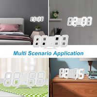 Reloj Despertador Digital LED 3D, Temporizador, Lámpara Nocturna, Reloj de Escritorio Inteligente, Moderno, de Pared, con Calendario, para Oficina, Sala de Estar, Hogar