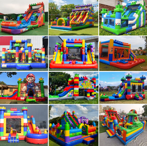 Château gonflable commercial avec toboggan, château gonflable pour enfants, château gonflable Mario pour fête - Product Image 4