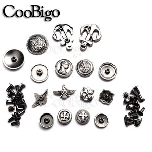 Goujons métalliques rivets <span class=keywords><strong>pointes</strong></span> Punk Rock vêtements sac à chaussures collier pour animaux <span class=keywords><strong>de</strong></span> compagnie bricolage accessoires d'artisanat en cuir bouclier nœud chinois croix # GZ062 - Product Image 5