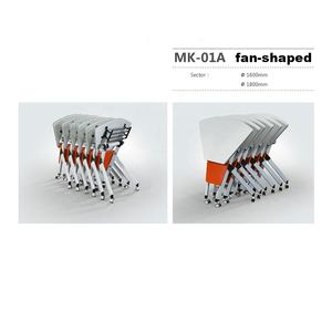Gruppo di mobili collaborativi pieghevoli scrivanie per studenti tavolo da addestramento scuola a forma trapezoidale tavolo pieghevole conferenza <span class=keywords><strong>Tr</strong></span> - Product Image 3