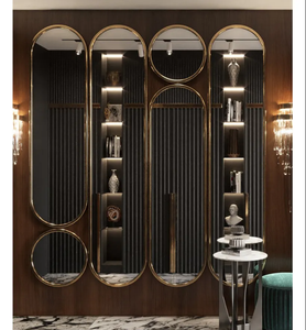 Hiện đại trang trí tường Gương phòng khách hành lang sang trọng hợp kim nhôm khung gương phân vùng phòng ăn kết hợp gương - Product Image 3