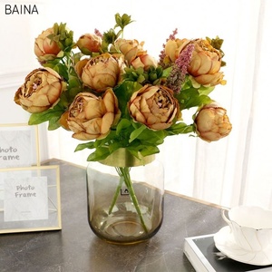 Colore primaverile 13 <span class=keywords><strong>fiori</strong></span> artificiali peonie utilizzato per decorazioni per matrimonio - Product Image 6