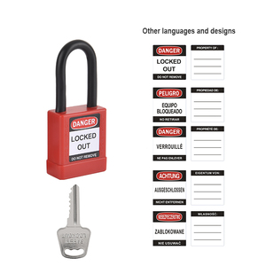 Cadenas <span class=keywords><strong>de</strong></span> sécurité en acier avec corps en aluminium non conducteur, étanche et anti-poussière, 38 mm * 6 mm, personnalisable, pour équipement <span class=keywords><strong>de</strong></span> verrouillage et <span class=keywords><strong>de</strong></span> signalisation (Loto/Tagout) - Product Image 2