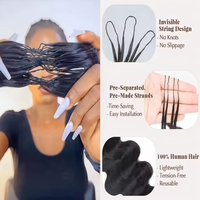 Extensions de cheveux humains bouclés pré-bouclés en crochet à plumes, qualité supérieure, vente chaude de l'usine Lan-Daisy, fournisseur de cheveux humains tressés