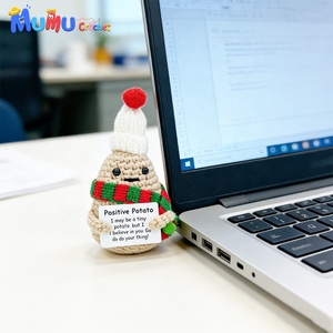 Patates positives au crochet personnalisées <span class=keywords><strong>en</strong></span> gros - Cadeau d'entreprise de soutien émotionnel avec carte à logo personnalisé - Product Image 4