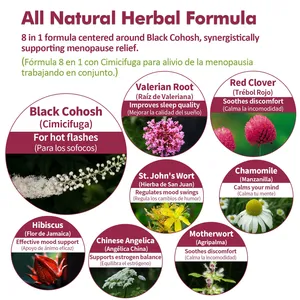 Black Cohosh Menopause Support Drops Natural Hormone Balance Menopausia Revitalize Liquid Drops Women Mood Relief Drink