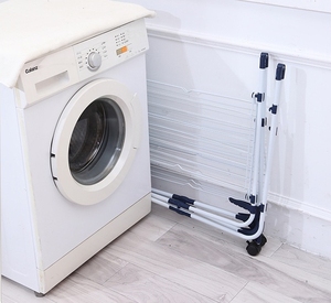JANKO 3-Tier filo d'acciaio rastrelliere pieghevole vestiti di asciugatura <span class=keywords><strong>carrello</strong></span> con ruote - Product Image 6