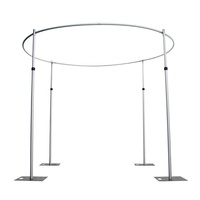 Support d'arche florale en métal Wintina avec plaque de base en tube carré pour toile de fond de mariage et décorations de fête, noir, taille personnalisable