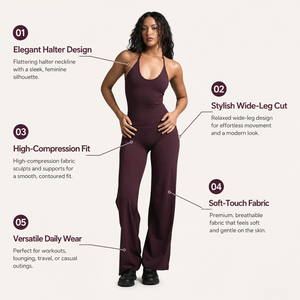 Mono de yoga de cuello cuadrado y cintura alta para mujer, de color liso, sin costuras, de poliéster y elastano, suave al tacto, transpirable, con 2 aberturas frontales. - Product Image 1