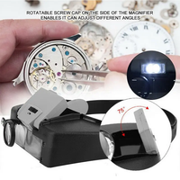 Lampe frontale Loupe à haute transparence Lampe frontale à LED Taille réglable Bandeau Loupe Réparation Lampe de travail