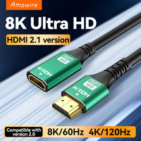 Câble d'extension HDMI 2.1 mâle vers femelle Ultra HD 48 Gbps HDR EARC 4K 120 Hz