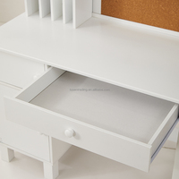 Ensemble table et chaise d'étude pour enfants, style moderne, pour chambre et salon, avec fonctions de sécurité, couleur bois blanc