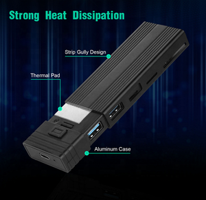 SSD NVME-HUB đĩa cứng bao vây USB 3.0 SATA M.2 m-key di động USB Hub trường hợp hỗ trợ NGFF + NVMe - Product Image 4