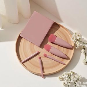 Home Travel Wholesale High Quality Private Label Custom Logo Professional Mini Face Makeup Brush Set with Mirror Box Nylon - Product Image 3