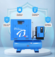 Kompresor udara 7.5 KW 8 bar -13 bar 10HP, empat dalam satu ruang hemat kompresor udara untuk memotong Laser dan perbaikan otomatis