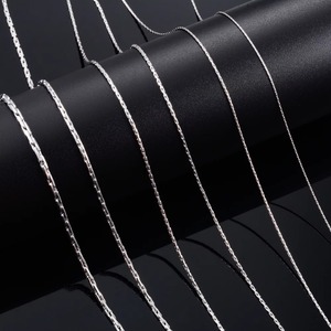 Collier fin à maillons en forme de câble pour femmes, en acier inoxydable 316L, couleur argent, accessoires de bijoux, collier ras du cou, cadeau pour elle - Product Image 3