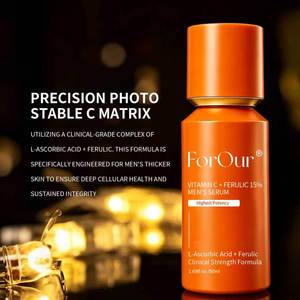 Sérum antioxydant professionnel pour le visage et le nez des hommes avec vitamine <span class=keywords><strong>C</strong></span> + acide férulique 15% 50mL - Product Image 4